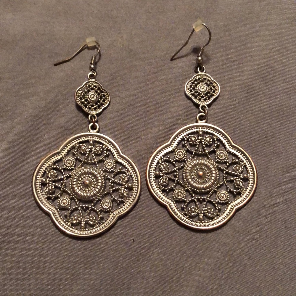Dangly silver earrings